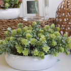 Arranjo Folhagem No Vaso Cerâmica Branco Baixo | Formosinha